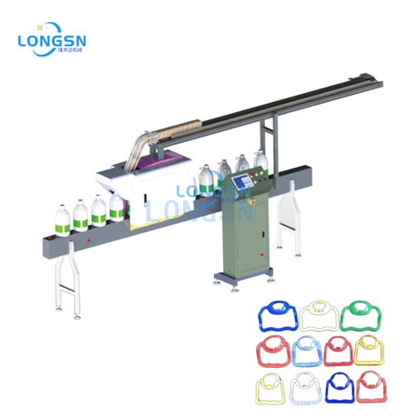 Полуавтоматический аппликатор кольца ручки шеи бутылки отжимая вводя машину